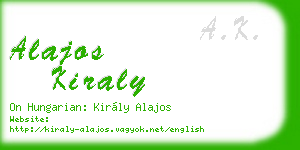 alajos kiraly business card