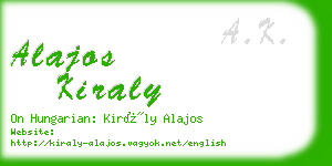 alajos kiraly business card